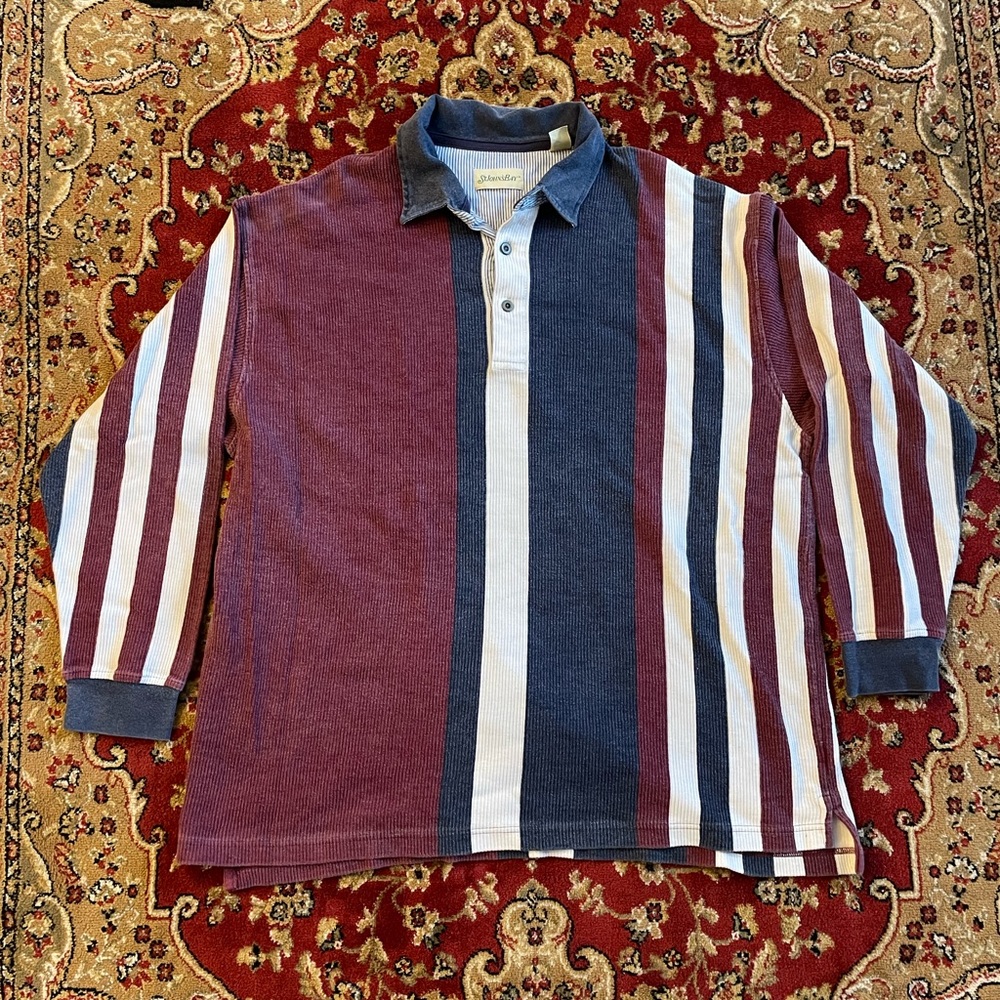 St Johns Bay Striped Vintage Polo Shirt